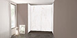 ONDEE - Pack montage 4 panneaux muraux en niche - marbre blanc 200 cm - profilés chromés - vignette