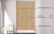 ONDEE - Pack de montage 3 panneaux muraux en niche - Bois 120 cm - profilés chromés - vignette