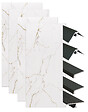 ONDEE - Pack montage 4 panneaux muraux en niche - marbre blanc 200 cm - profilés noirs - vignette