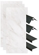 ONDEE - Pack montage 3 panneaux muraux en niche - marbre gris 120 cm - profilés noirs - vignette