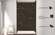 ONDEE - Pack de montage 3 panneaux muraux en niche - marbre noir 120 cm - profilés noirs - vignette