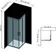 ONDEE - Pack montage 2 panneaux muraux en angle -  blanc & noir 120 cm - profilés blancs - vignette
