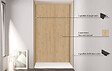 ONDEE - Pack de montage 3 panneaux muraux en niche - Bois 120 cm - profilés noirs - vignette