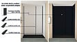 ONDEE - Pack montage 4 panneaux muraux en niche -  Blanc & Noir 200 cm - profilés noirs - vignette