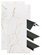 ONDEE - Pack de montage panneaux muraux Marbre Blanc effet mat 120 cm - Profilé noir - vignette