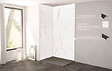 ONDEE - Pack de montage panneaux muraux Marbre Blanc effet mat 120 cm - Profilé noir - vignette