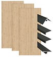 ONDEE - Pack complet de montage panneaux muraux Bois 200 cm - Profilé noir inclus - vignette