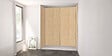 ONDEE - Pack de montage 4 panneaux muraux en niche - Bois 200 cm - profilés chromés - vignette