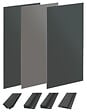 ONDEE - Pack montage 3 panneaux muraux en angle -  gris & anthracite 200 cm-profilé noir - vignette