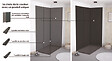 ONDEE - Pack montage 3 panneaux muraux en angle -  gris & anthracite 200 cm-profilé noir - vignette