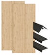 ONDEE - Pack complet de montage panneaux muraux Bois 120 cm - Profilé noir inclus - vignette