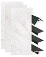 ONDEE - Pack complet de montage panneaux muraux Marbre Gris 200 cm - Profilé noir inclus - vignette