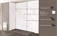 ONDEE - Pack complet de montage panneaux muraux Marbre Gris 200 cm - Profilé noir inclus - vignette