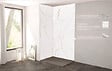 ONDEE - Pack de montage panneaux muraux Marbre Blanc effet mat 120 cm - Profilé chromé - vignette
