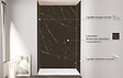 ONDEE - Pack montage 3 panneaux muraux en niche - marbre noir 120 cm - profilés chromés - vignette