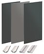 ONDEE - Pack montage 3 Panneaux muraux  en niche -  Gris & Anthracite 120 cm - profilés blanc - vignette