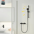 GROHE - Flexible de douche GROHE VitalioFlex Trend 1750 mm noir mat + microfibre - vignette