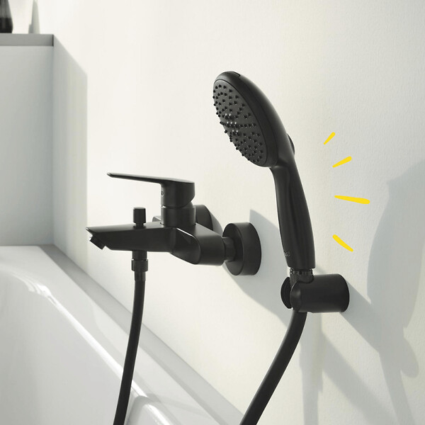 GROHE - Flexible de douche GROHE VitalioFlex Trend 1750 mm noir mat + microfibre - large