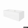 OTITEC - Baignoire rectangulaire - 175 x 80 cm - avec Habillage - Pieds - Vidage Chrome - QUADRO SLIM - vignette