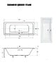 OTITEC - Baignoire rectangulaire - 170 x 75 cm - sans Habillage - avec Pieds - Vidage Chrome - QUADRO SLIM - vignette