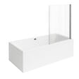 VILLEROY ET BOCH - Baignoire droite  Collaro 160 x 75cm Blanc mat  vidage et trop plein chrome + Pare bain droite AURYS Raywall - vignette