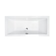 OTITEC - Baignoire rectangulaire - 155 x 70 cm - avec Habillage (4 cm) - Pieds - Vidage Chrome - QUADRO SLIM - vignette