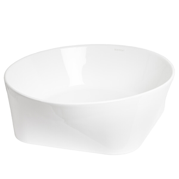 KERRA - Vasque à poser ronde en céramique ARIA Ø40 cm - large