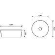 KERRA - Vasque à poser ronde en céramique ARIA Ø40 cm - vignette