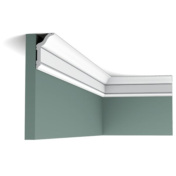 ORAC DECOR - CX141 Corniche plafond Orac Decor - 5,9x3,1x200cm (h x p x L) - moulure décorative polymère Pack 2 pièces - large