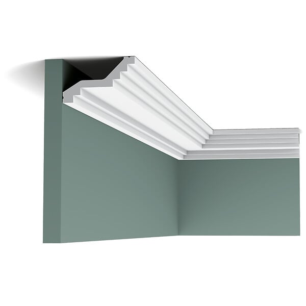 ORAC DECOR - C400 Corniche plafond polyuréthane Orac Decor Luxxus - 6x10x200cm (h x p x L) - moulure décorative Carton 8 pièces - large