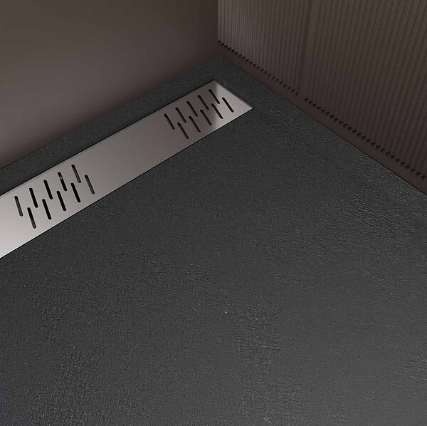 AURLANE - Grille caniveau chrome 90 - large