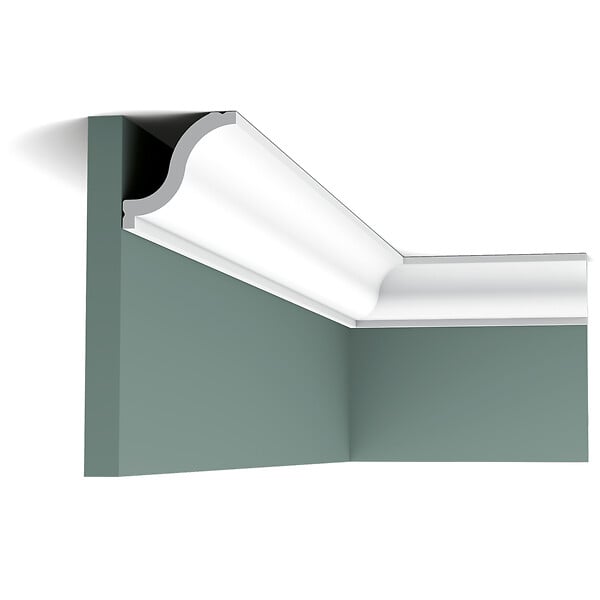 ORAC DECOR - CX108 Corniche plafond Orac Decor - 5,5x5,5x200cm (h x p x L) - moulure décorative polymère Pack 2 pièces - large