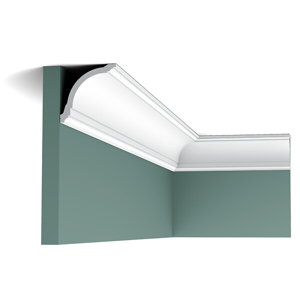 ORAC DECOR - CX199 Corniche plafond Orac Decor - 8x8x200cm (h x p x L) - corniche décorative polymère Pack 2 pièces - large