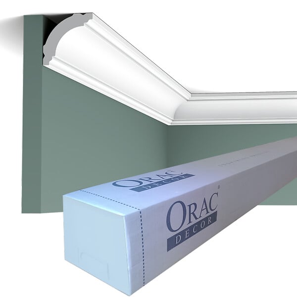 ORAC DECOR - CB510 Corniche plafond Orac Decor - 4x4x200cm (h x p x L) - polystyrène Carton complet - large