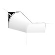 ORAC DECOR - C991 Corniche pour éclairage indirect et cache tringle à rideau Orac Decor - 11x14x200cm (h x p x L) - moulure décorative polyuréthane Pack 2 pièces - vignette