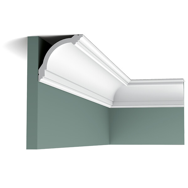 ORAC DECOR - CB512 Corniche plafond Orac Decor - 9x9x200cm (h x p x L) - moulure décorative polystyrène Carton complet - large