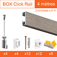 ARTITEQ - Cimaise Box Artiteq Click PREMIUM - Kit accrochage tableau 4 mètres , Blanc mat à peindre - vignette