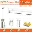 ARTITEQ - Cimaise Box Artiteq Classic PREMIUM + fils perlon - Kit accrochage tableau 4 mètres , Blanc laqué - vignette