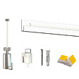 ARTITEQ - Cimaise Box Artiteq Classic PREMIUM + fils perlon - Kit accrochage tableau 10 mètres , Blanc laqué - vignette