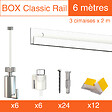ARTITEQ - Cimaise Box Artiteq Classic PREMIUM + fils perlon - Kit accrochage tableau 10 mètres , Blanc laqué - vignette