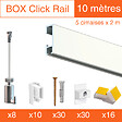 ARTITEQ - Cimaise Box Artiteq Click PREMIUM - Kit accrochage tableau 10 mètres , Blanc laqué - vignette