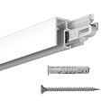 ARTITEQ - Cimaise Mini-Click Rail R10 200 cm + clips de fixation + vis & chevilles multimatériaux - Cimaise Tableau Newly Gris - vignette