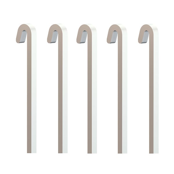 ARTITEQ - Pack 5 tiges carrées droites Acier 40 kg - 4 mm - Accessoire Cimaise Tableau 150 cm - large