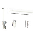 ARTITEQ - Cimaise Box Artiteq Classic ÉCO + fils perlon - Kit accrochage tableau 10 mètres , Blanc laqué - vignette