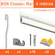 ARTITEQ - Cimaise Box Artiteq Classic+ PREMIUM - 80kg - Kit accrochage tableau 4 mètres , Gris - vignette