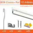 ARTITEQ - Cimaise Box Artiteq Classic+ PREMIUM - 80kg - Kit accrochage tableau 4 mètres , Gris - vignette