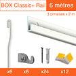 ARTITEQ - Cimaise Box Artiteq Classic+ PREMIUM - 80kg - Kit accrochage tableau 4 mètres , Gris - vignette