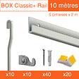 ARTITEQ - Cimaise Box Artiteq Classic+ PREMIUM - 80kg - Kit accrochage tableau 4 mètres , Gris - vignette