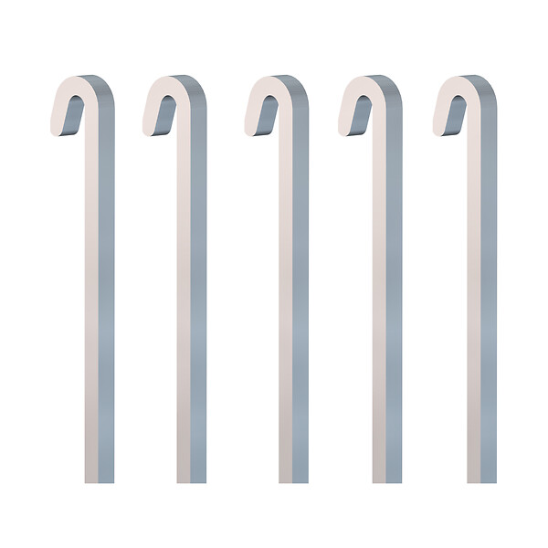 ARTITEQ - Pack 5 tiges carrées droites alu 20 kg - 4 mm - Accessoire Cimaise Tableau Blanc laqué / 100 cm - large