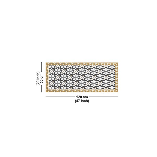 99DECO - Tapis antidérapant - Cassandre - vinyle - int./ext. - Multicolore - 50x120cm - large